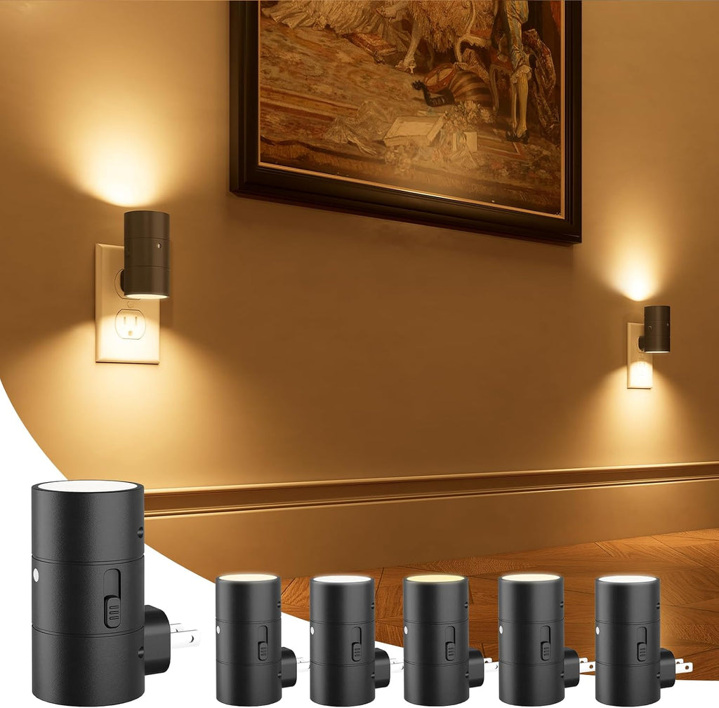 Niorsun Night Lights Plug into Wall, Dimmable with 3 Color Modes & Auto On/Off Sensor, Ultra- Nightlight for Hallway, Bathroom, Bedroom…