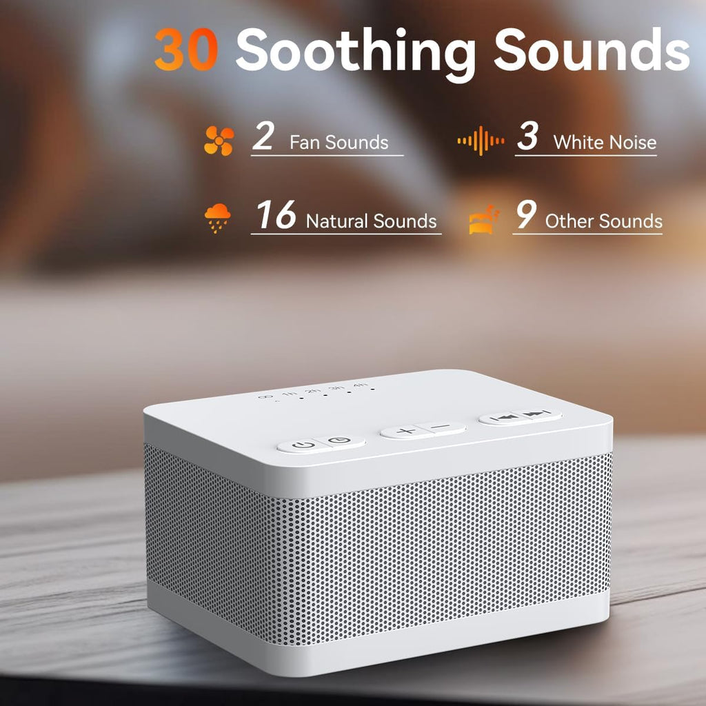 DailyBody Sound Machine White Noise Machine with 30 Soothing Sounds 32 Levels Volume 5 Timers and Memory Function Effectively Blocks Noise…