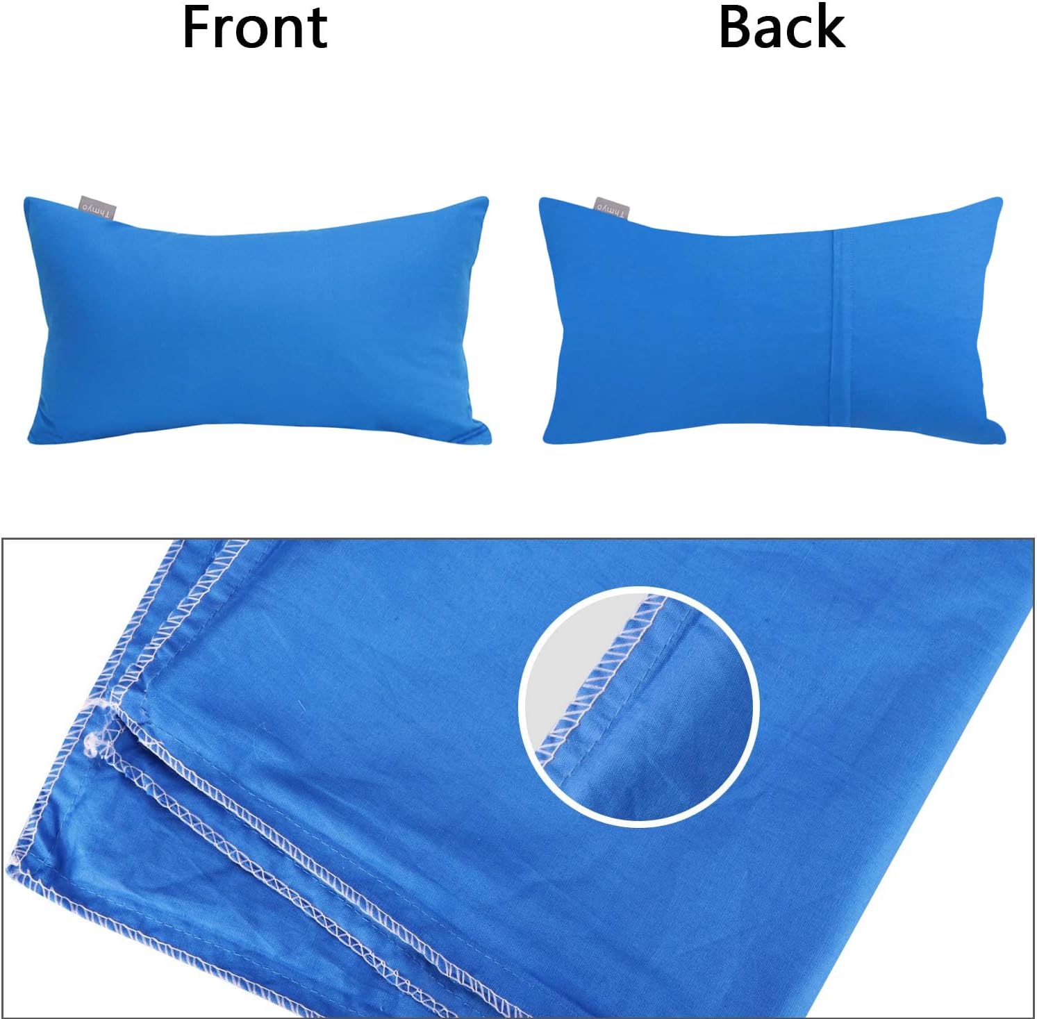 Thmyo 4-Pack 100% Cotton Lumbar Comfortable Solid Decorative Throw Pillow Case, Rectangle Cushion Cover Pillowcase Sublimation Blank Pillow…