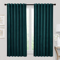 Rybhome RYB HOME Peacock Blue Velvet Curtains & Drapes, 72 inches Noise Reducing Thermal Insulated Short Curtains for Office, W 52 x L 72,…