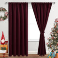 Jiuzhen Blackout Curtains for Bedroom - 60 Inch Extra Wide Thermal Insulated Room Darkening Privacy Soundproof Curtains for Living Room, Se…