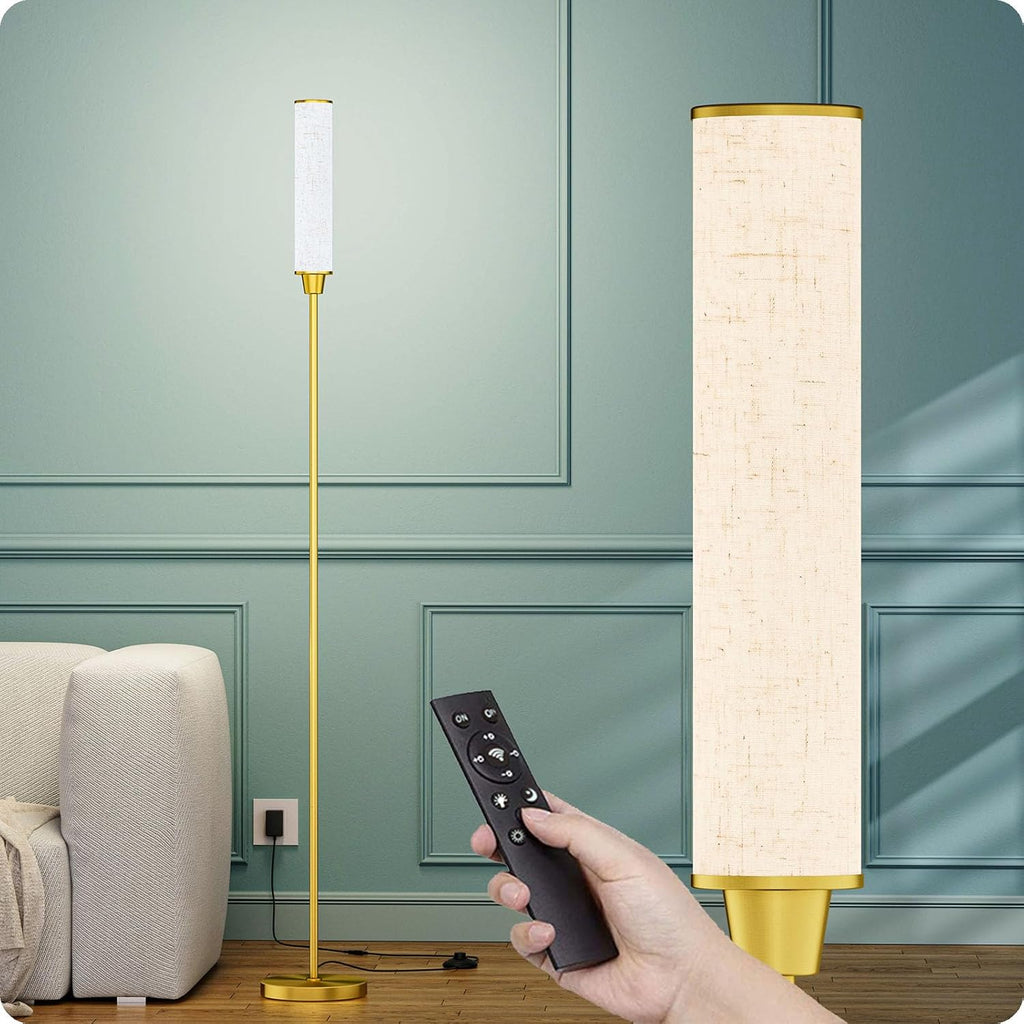 Nukanu Floor Lamp with Remote Control, Floor Lamps for Living Room/Bedroom/Office, Stepless Adjustable 3000K-6000K Colors and 10-100%…