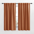 NICETOWN Halloween Bunk Bed Insulated Room Darkening Curtains, Burnt Orange Color, W42 x L50, 2 Pieces, Modern Design Thermal Privacy…