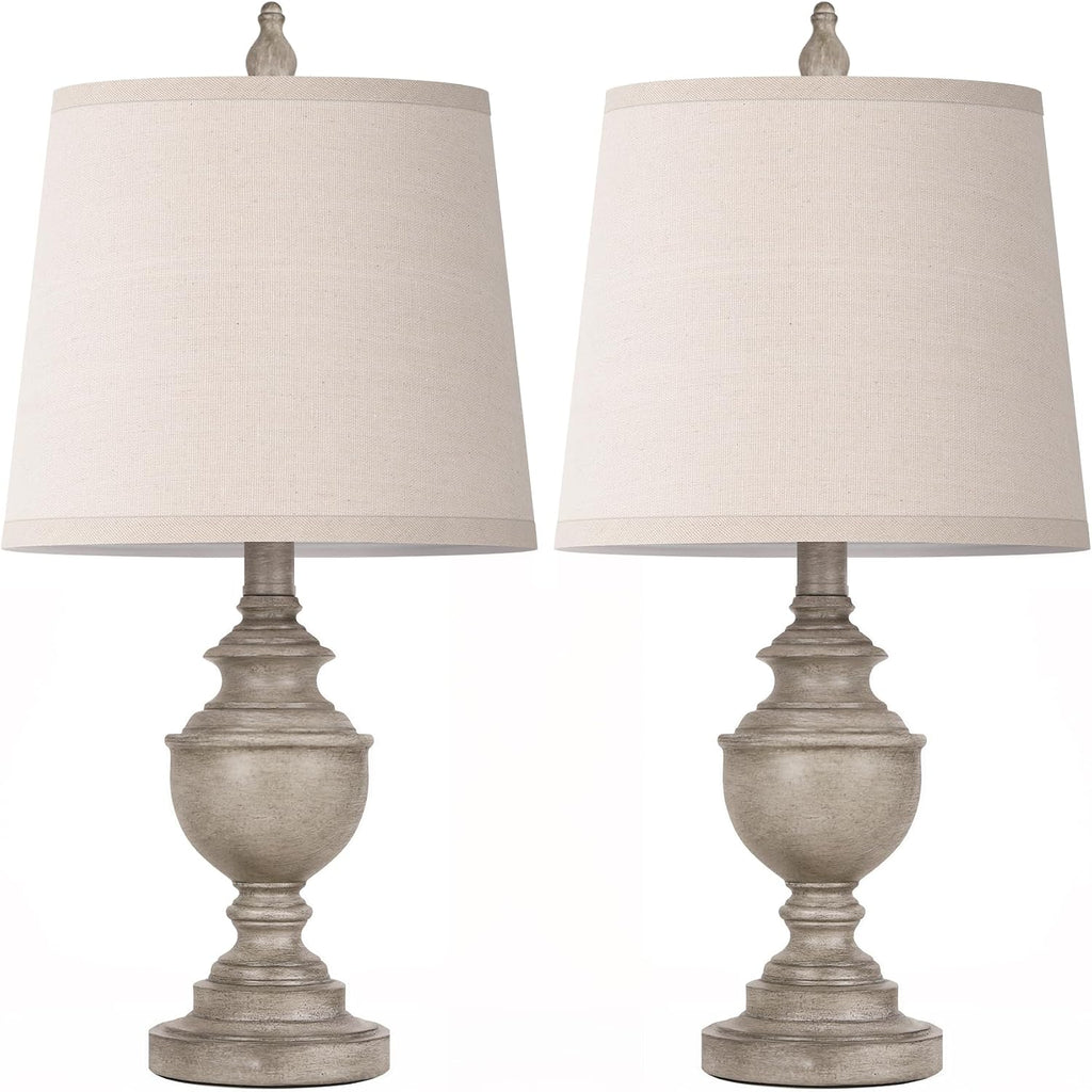 PARTPHONER Retro Table Lamps Set of 2, Bedside Lamp for Bedroom Rustic Farmhouse Table Lamps for Living Room, 22" Vintage Nightstand…