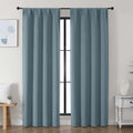 Simplebrand Ava Stone Blue Blackout Curtains for Bedroom, 78 Inch Length, 2 Panels Set, Privacy Thermal Insulated Rod Pocket Window Curtain…