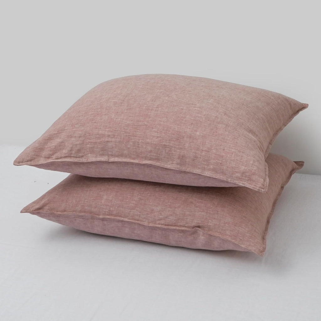 Chuffed Linen Pillow Cases 2 Pack 100% Linen Standard Pillowcases, Breathable and Cooling Washed Pillow Shams with Zipper Closure, 20x26 In…