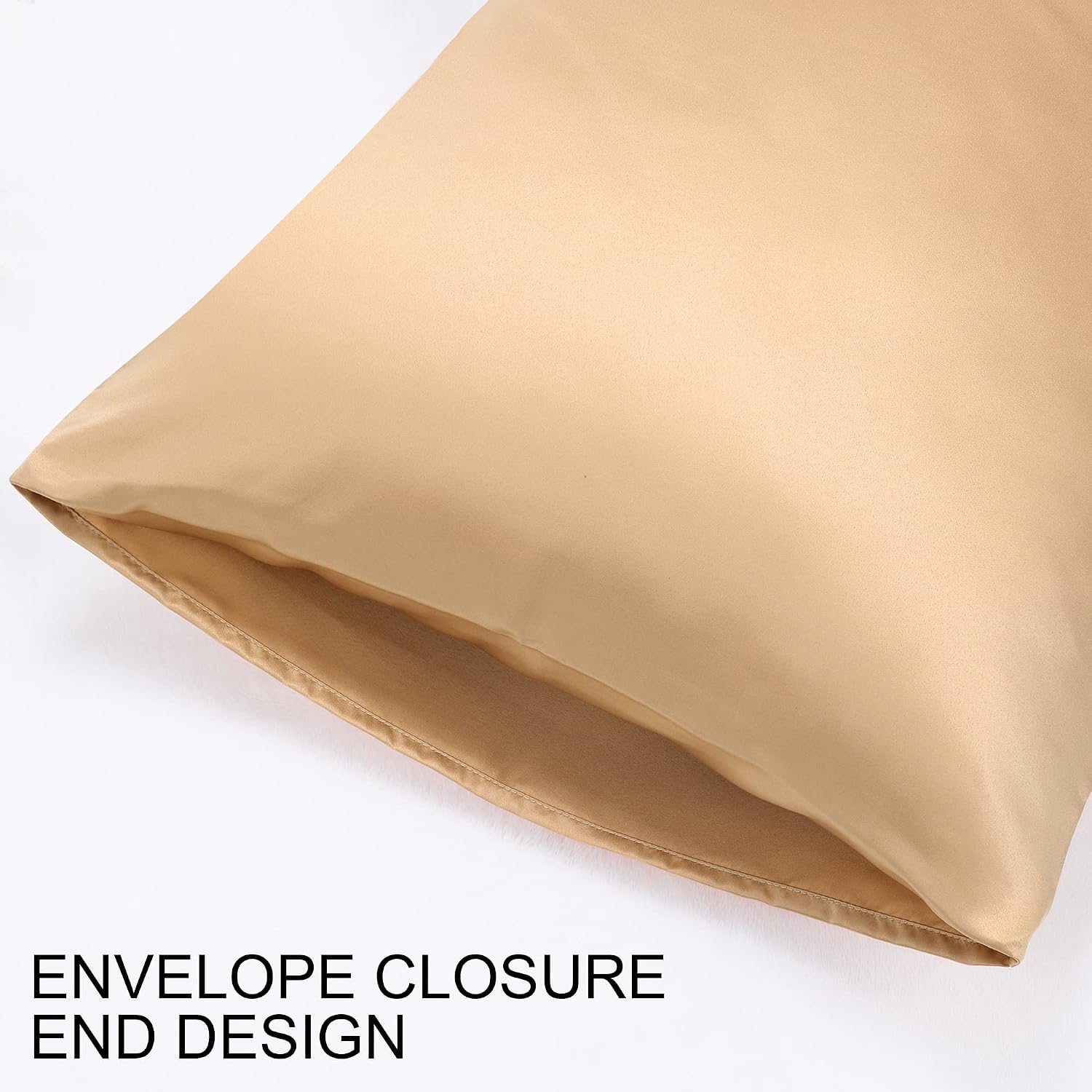 uxcell 2 Pack Silk Satin Pillowcase for Hair and Skin, Cool, Silky, Soft Breathable Pillow Cases Standard Size 20x26 Inch Sateen Pillowcase…