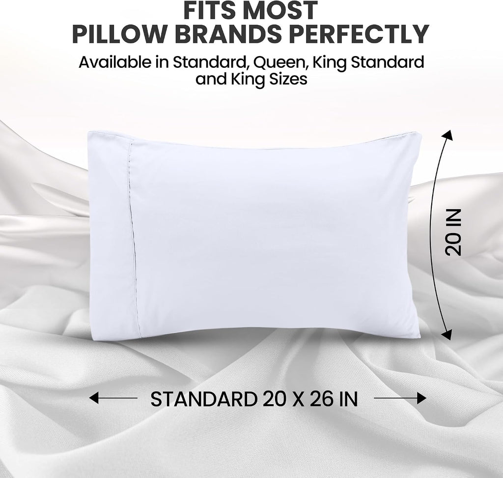 Utopiabedding Utopia Bedding Standard Pillow Cases - 2 Pack - Envelope Closure - Soft Brushed Microfiber Fabric - Shrinkage and Fade Resist…