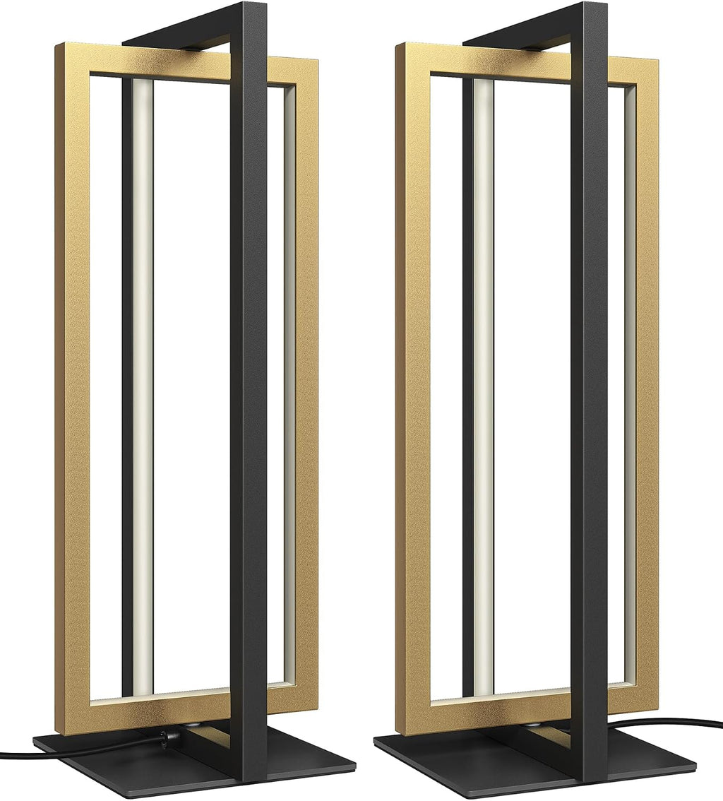EDISHINE LED Table Lamp Set of 2, 3 Color Temperatures Modern Nightstand Lamp (3000K 4500K 6000K), MAX 750LM Dimmable Bedside Lamps for…