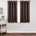 Joydeco Blackout Curtains 45 Inch Length 2 Panels Set, Thermal Insulated Long Curtains& Drapes 2 Burg, Room Darkening Grommet Drapes for Li…