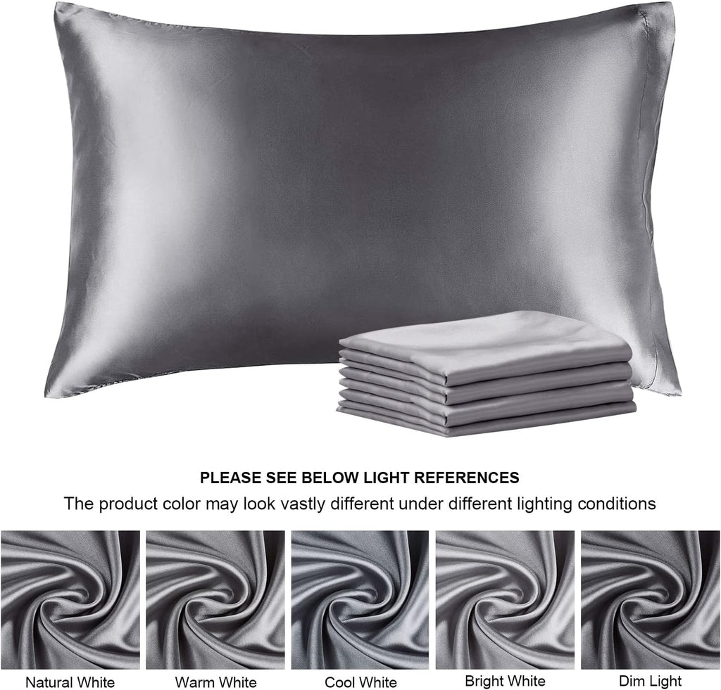 Bedelite Satin Pillowcase for Hair and Skin, Super Soft Similar to Silk Pillow Cases 4 Pack with Envelope Closure, Cooling Pillowcases for…