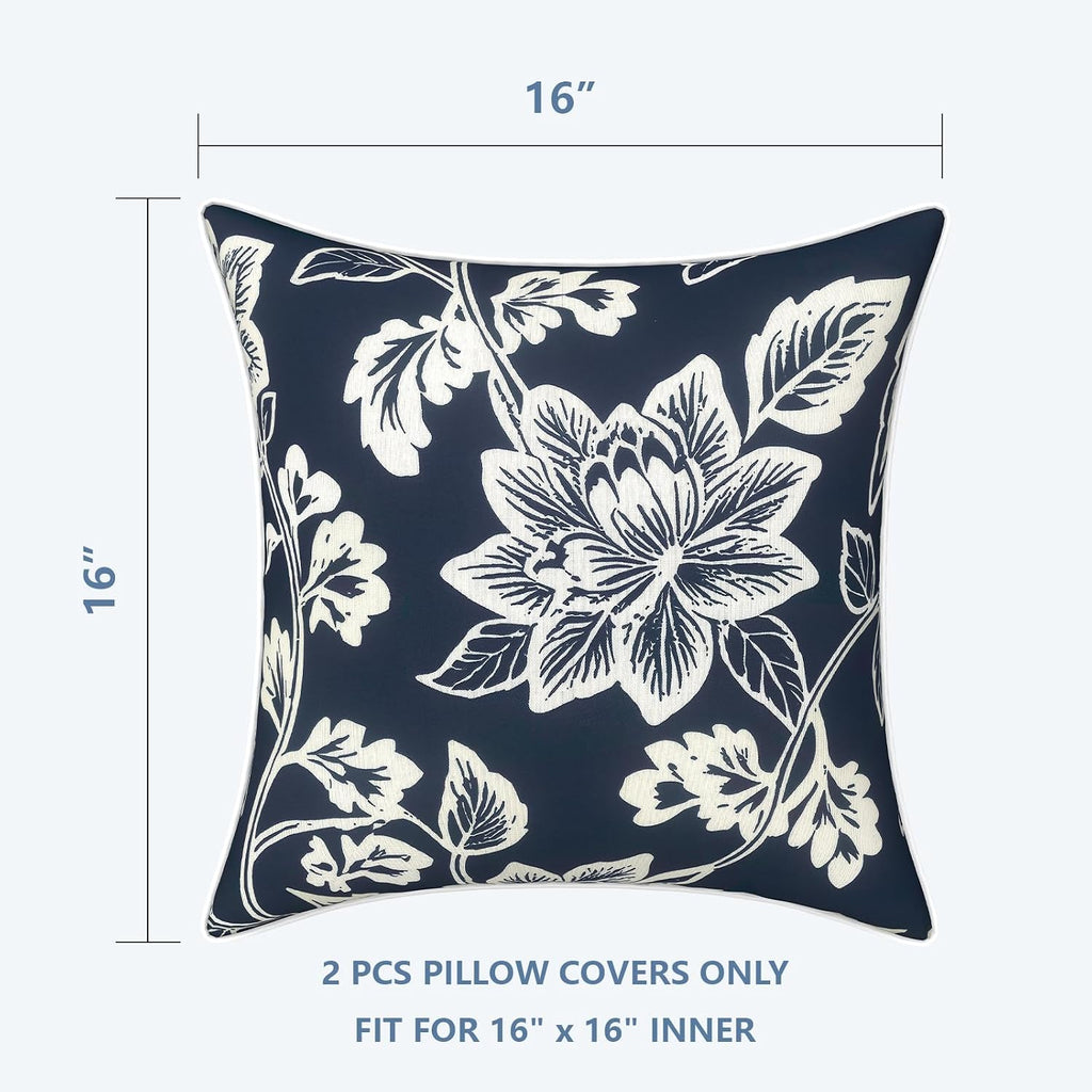LVTXIII Outdoor Pillow Covers 16x16, Patio Waterproof Throw Pillow Cases Fade Resistant Accent Pillow Covers for Spring Summer Garden…