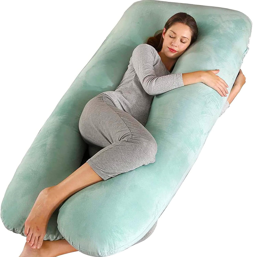 Amagoing 55 inches Pregnancy Pillows for Sleeping, U Shaped Maternity Full Body Pillow for Pregnant Women with Hip, Leg, Back, Belly Suppor…