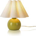 Ziqqeelam Green Small Bedside Mini Table Lamp for Bedroom, Cute Bedroom Lamps for Nightstand, Cute Mini Table Lamps for Small Spaces with…