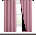 Nicetown Crystal Pink Full Shade Curtain Panels, Pair of Thermal Insulated & Energy Efficiency Blackout Curtains for Living Room Windows, L…