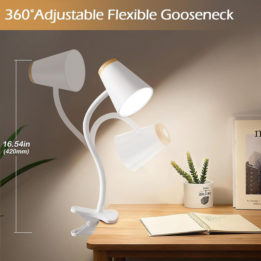 WelcometoEJIAXIN EJIAXIN Clip on Desk Lamp for Home Office - Small LED Touch Dimmable Reading Light for College Dorm Room - Adjustable Flex…