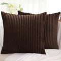 SimmoreHomeDecor Simmore Decorative Throw Pillow Covers 22x22 Set of 2, Soft Natural Plush Flannel Double-Sided Fluffy Couch Euro Sham Pill…