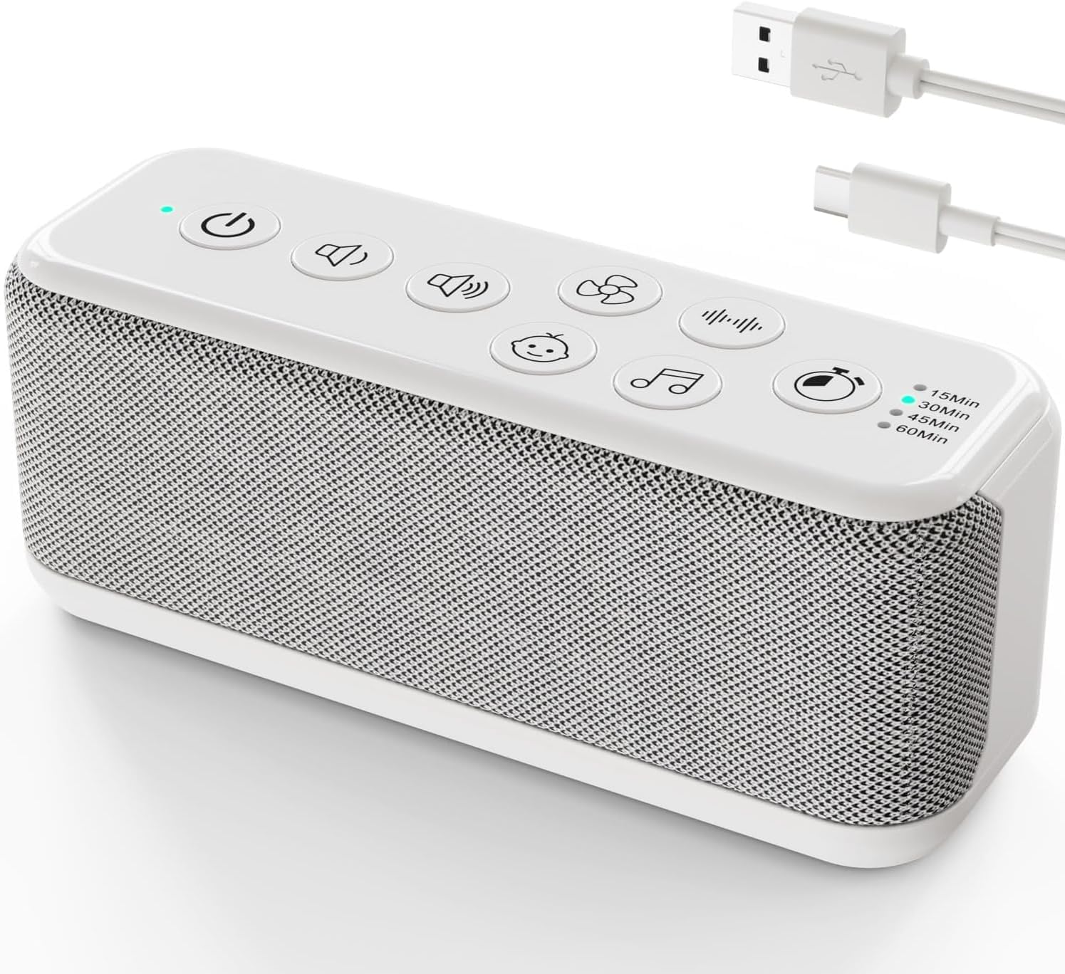OnLyee White Noise Machine for Office Privacy, USB Rechargeable Sound Machine with 42 Non-Looping Sounds, Auto-Off Timer for Focus, Sleep…