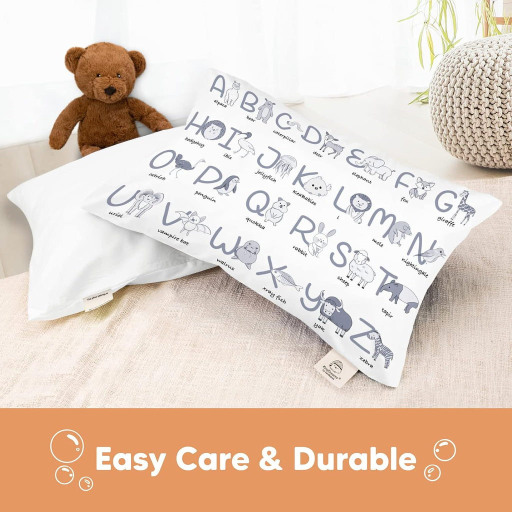 KeaBabies Toddler Pillowcase 13"x18" - Organic Cotton Toddler Pillowcase for Kids, Boys, Girls, Soft & Durable Cotton Cover for Miniature…