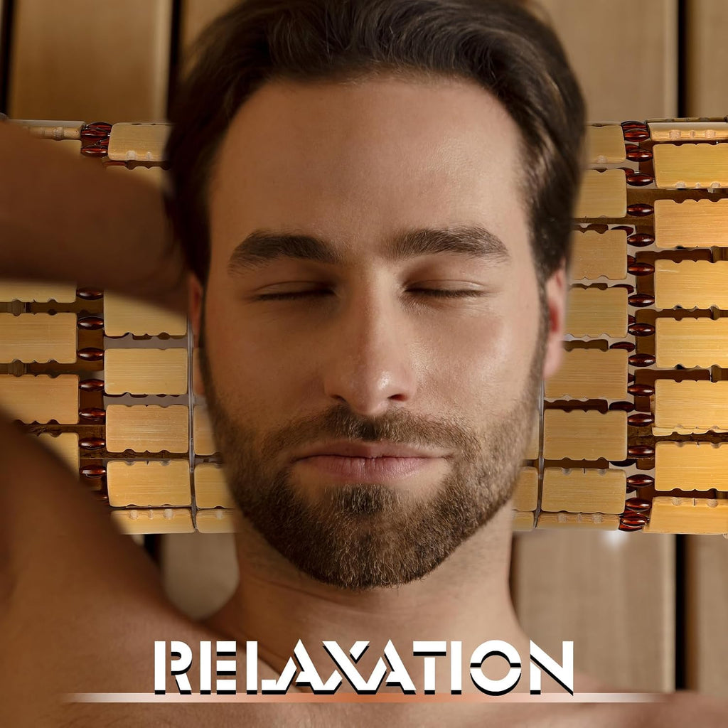 2 Pack Bamboo Headrest Pillow Natural Sauna Neck Rest Handmade Wood Pillows Chinese Style Household Spa Steam Saunas Rooms Breathable…