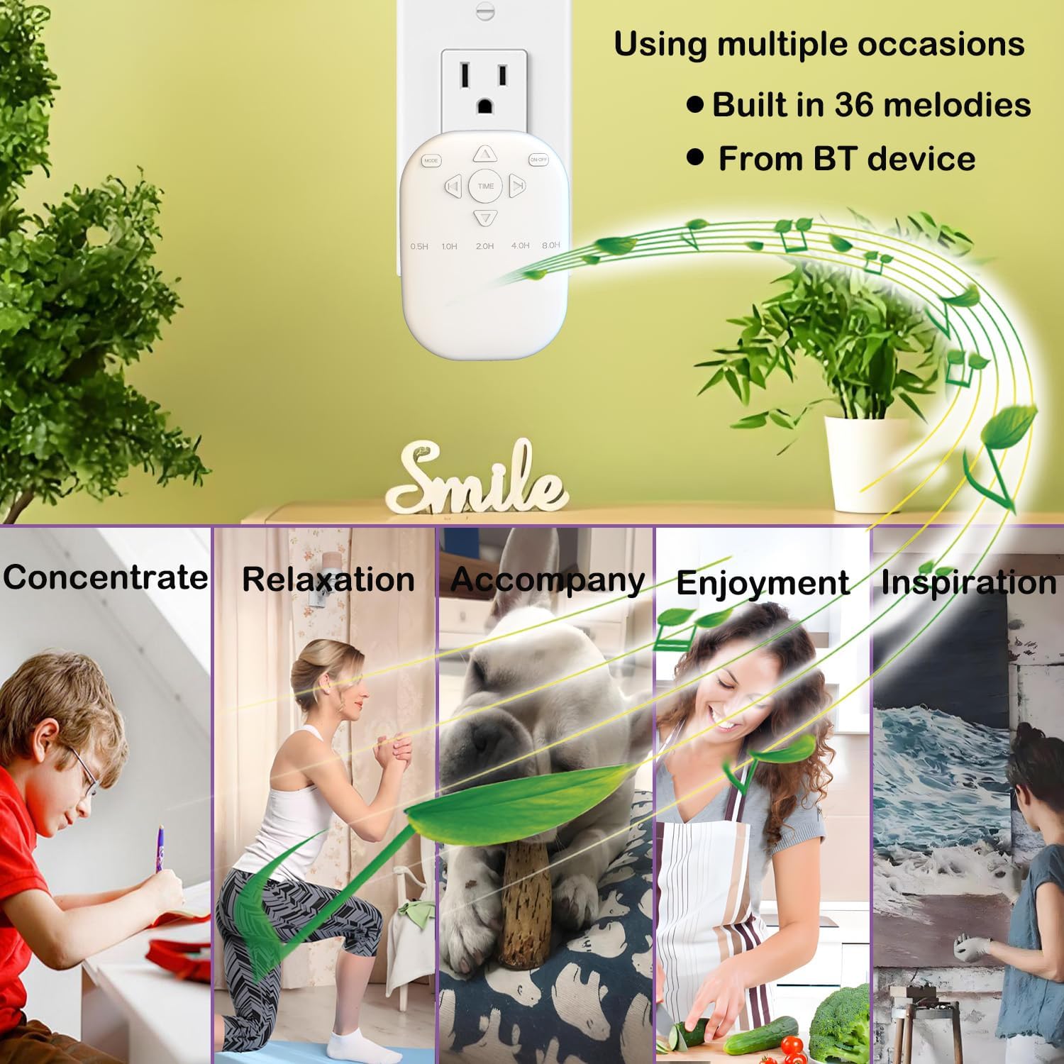 White Noise Machine, Wireless Connect with 36 Relaxing Sounds Including Nature and White Noise, Small Speaker for Home, Office, Hotel…