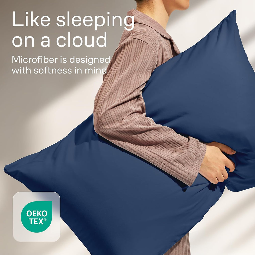 Ultra Soft Pillow Protectors with Zipper King Size - Set of 4 Breathable Pillow Covers - 100% Protection Against Stains, Dust & Dirt…