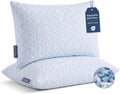 Meoflaw Adjustable Memory Foam Bed Pillows:Queen Size Shredded Foam Pillow Set of 2 for Sleeping with Removable & Washable Pillowcase for B…