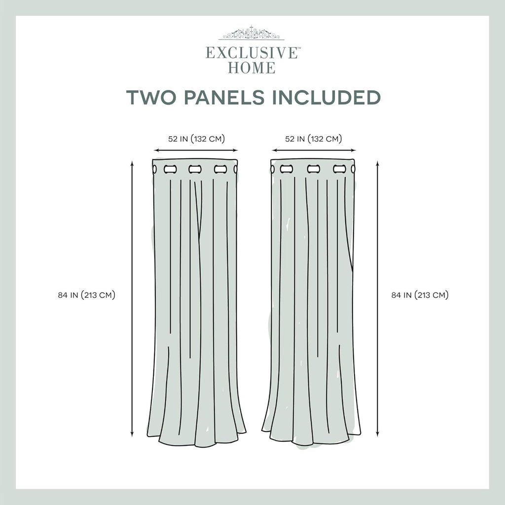 TOWN & COUNTRY LUXE Talia Double Layer Indoor Curtains, Sheer and Room Darkening Blackout, Grommet Top, Energy Efficient, 2-Pack Set…