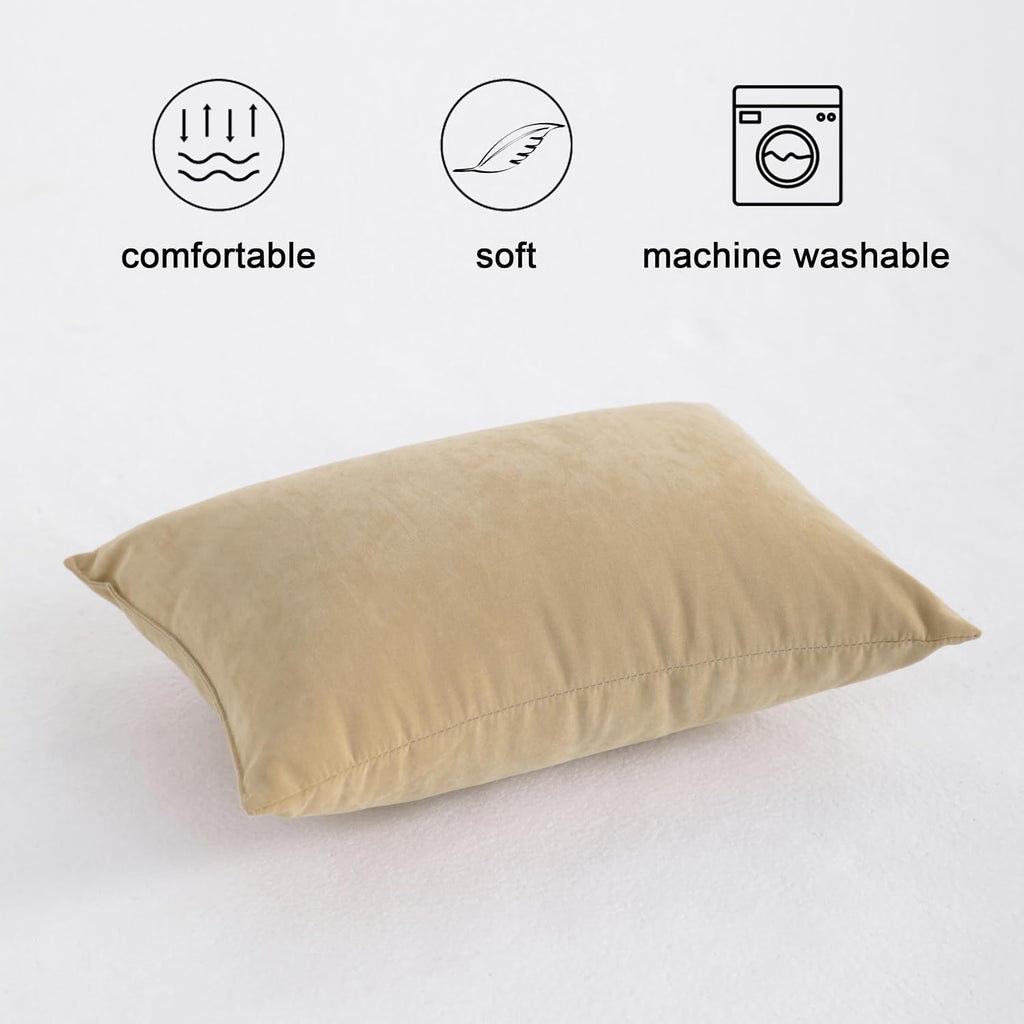 Flxxie Tiny Pillows, Down Alternative Microfiber 11x7 Inches Mini Pillow for Travel, Pets, Soft Machine Washable Small Pillows for Neck, Lu…