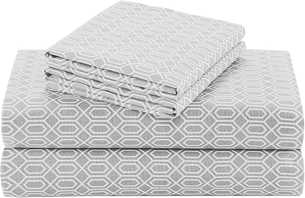ComfortSpaces Comfort Spaces 100% Cotton Sheet Set Breathable, Lightweight, Soft with 14" Elastic Pocket Fits up to 16" Mattress, All Seaso…