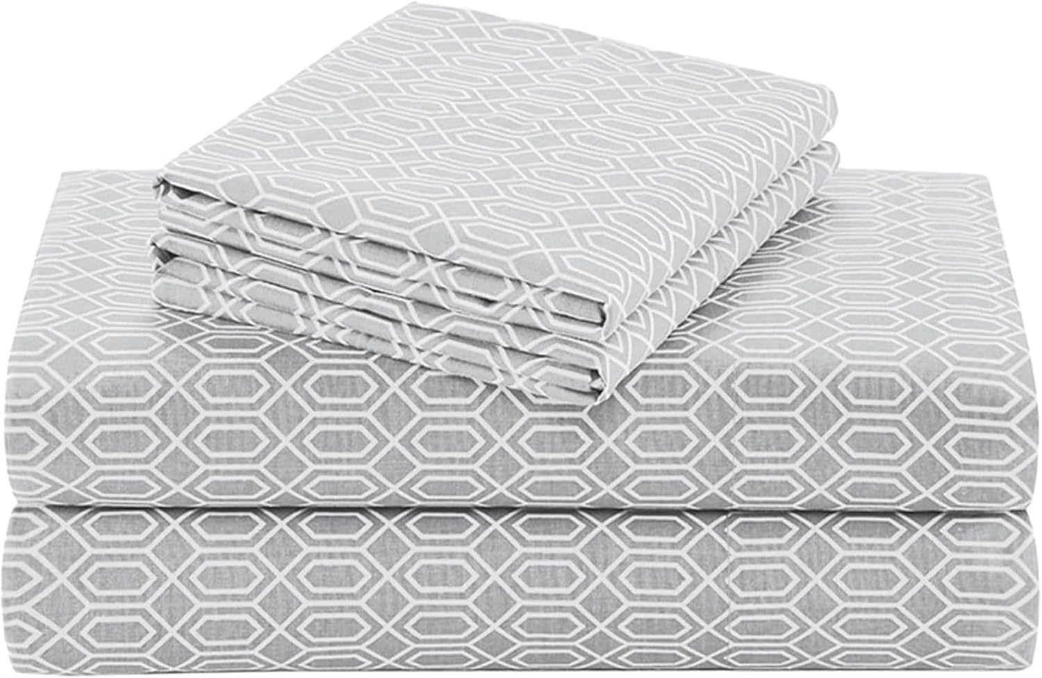 ComfortSpaces Comfort Spaces 100% Cotton Sheet Set Breathable, Lightweight, Soft with 14" Elastic Pocket Fits up to 16" Mattress, All Seaso…