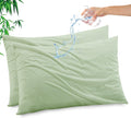 Gogreen Bamboo Rayon Waterproof Pillow Protector, Breathable Pillow Cover, Cooling Pillow Case Protector with Zipper, Super Soft Pillow Cas…