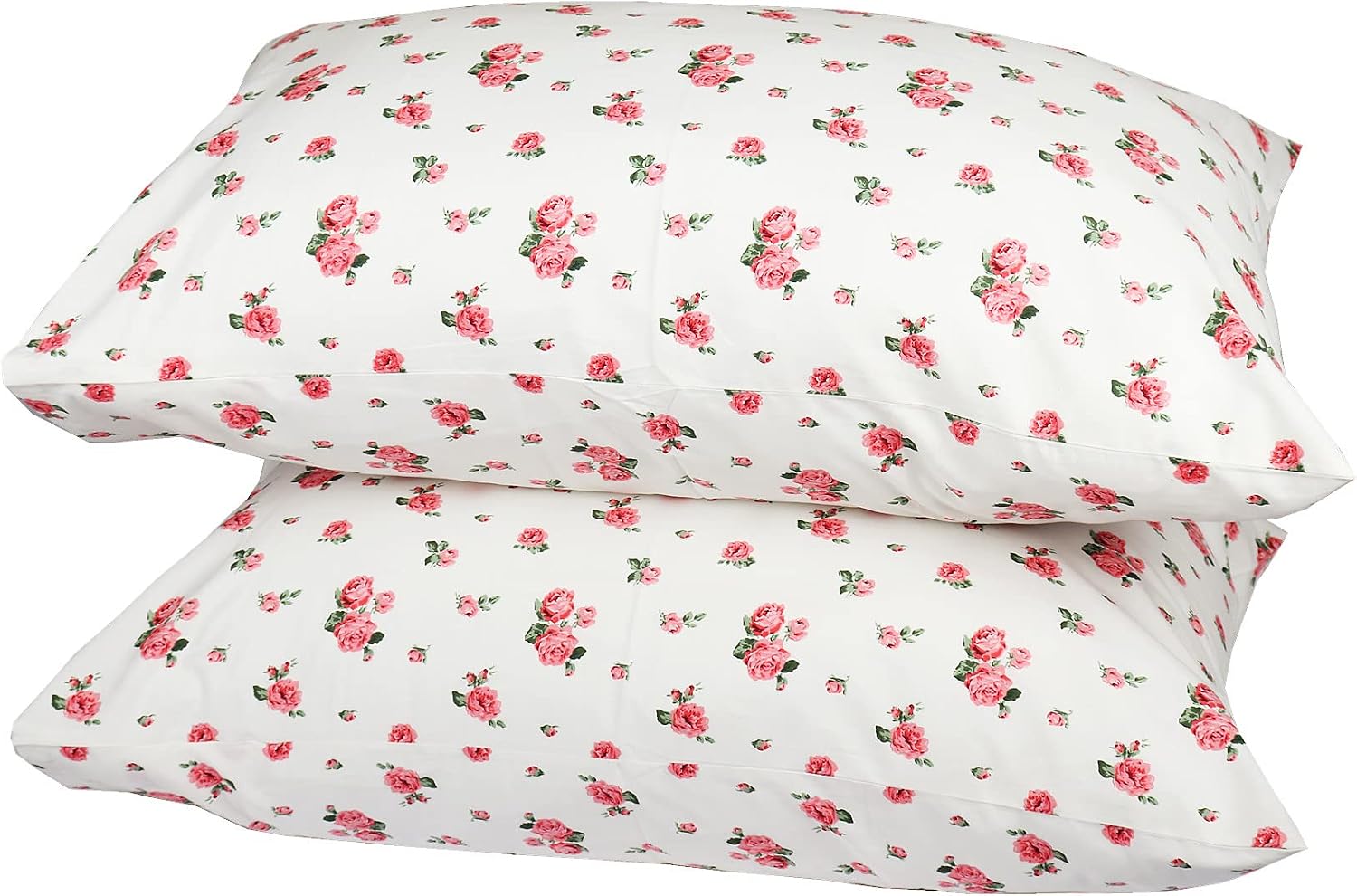 Wbycotbed Set of 2 Ultra Soft Pillowcases with Envelope Closure, 100% Cotton Floral Pillow Covers Queen Size 20 X 30 Inches 30 Inches Cotton