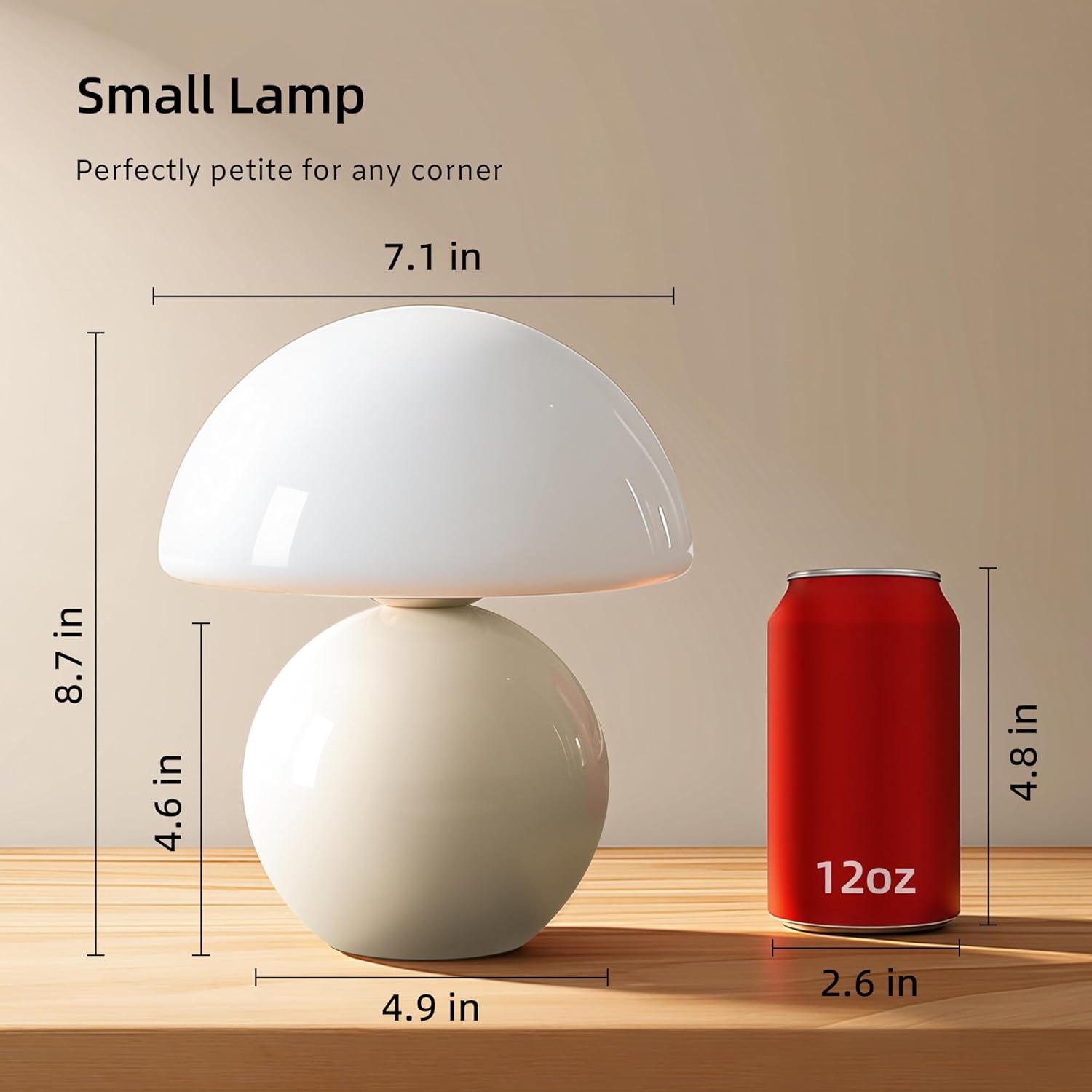 Dawnwake Mushroom Lamp Table Lamp for Bedroom, Desk Bedside Small Lamps for Living Room Night Stands, Mushroom Decor Cute Mini Modern Mid…