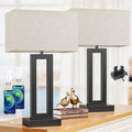 Seealle 22" Tall Living Room Lamps for Night Stands - Touch Bedside Lamp with USB C+A, 3 Way Dimmable Bedroom Lamps for End Tables Set of…