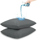 SafeandSound Safe and Sound Zipper Waterproof Pillow Protector, Viscose Standard Size Breathable Soft Pillow Cover Case, Zippered Hotel Qua…