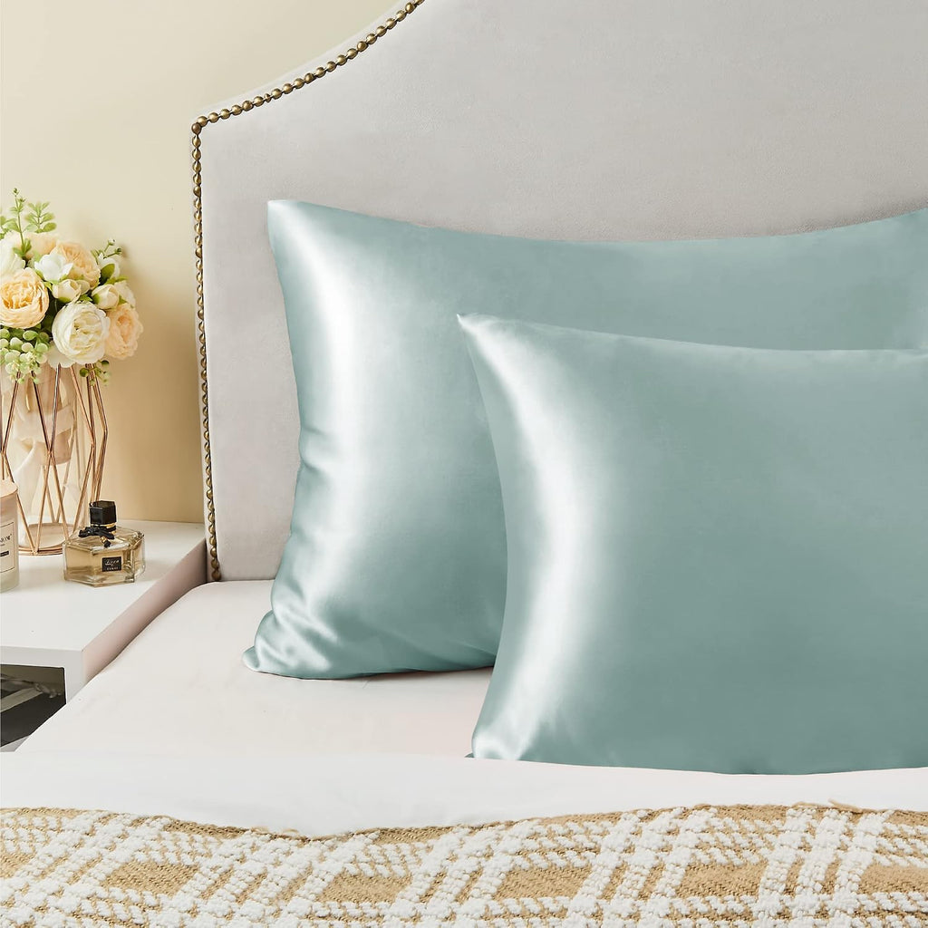 Bedelite Satin Pillowcase for Hair and Skin, Super Soft and Cooling Similar to Silk Pillow Cases 2 Pack with Envelope Closure, Gift for Wom…