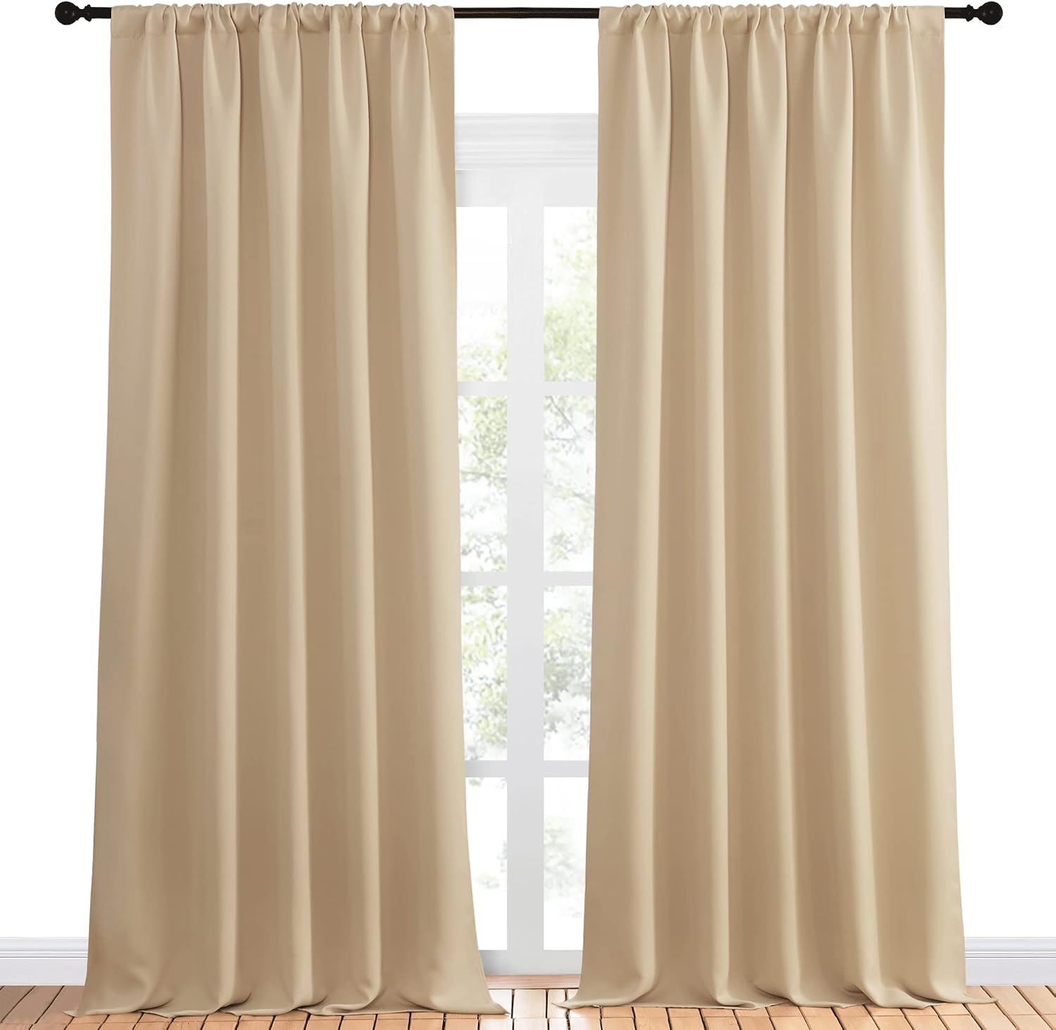 NICETOWN Room Darkening Curtains for Bedroom - Home Decoration Privacy Protection Thermal Insulated Solid Drapes/Draperies for Sliding…