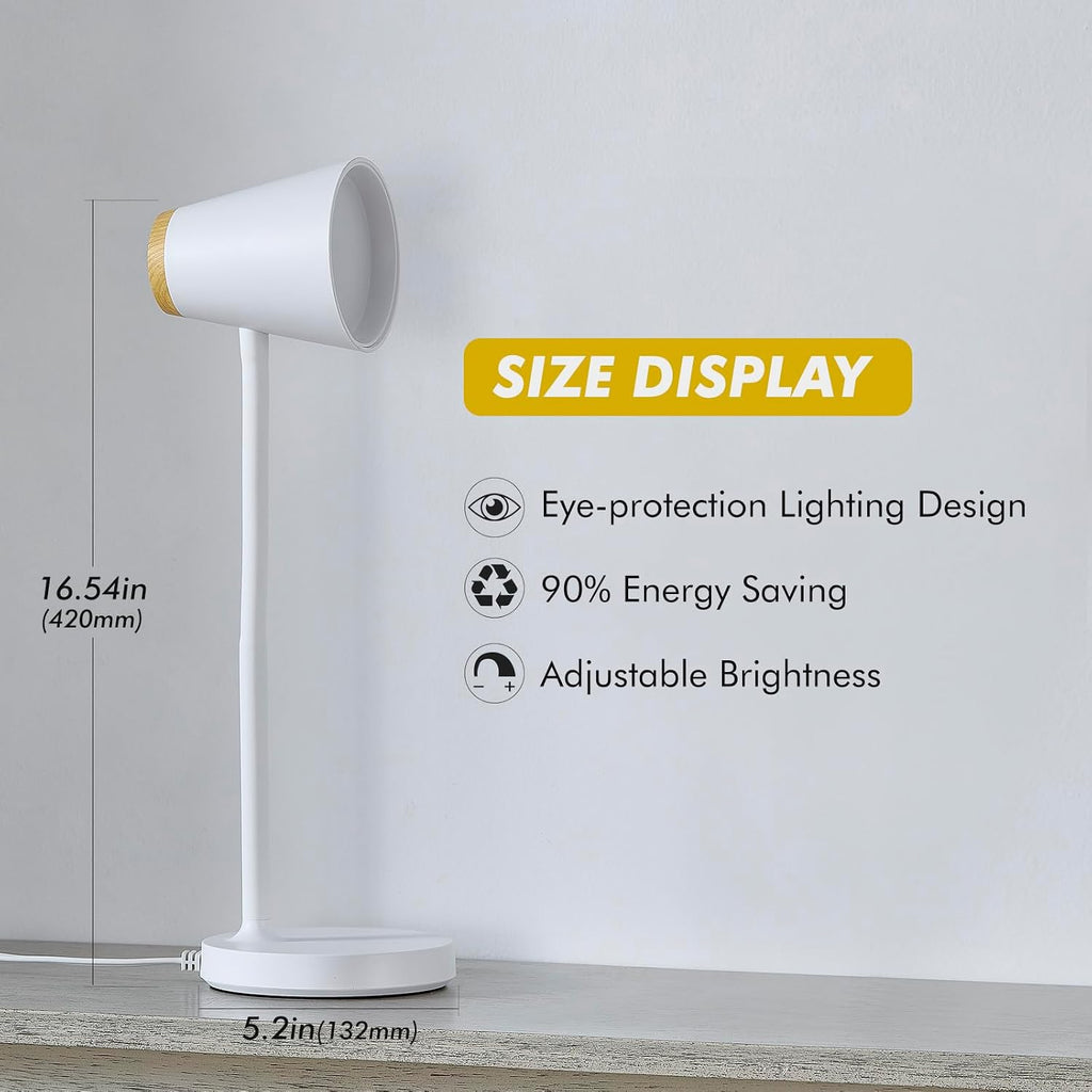 WelcometoEJIAXIN EJIAXIN Desk Lamp for College Dorm Room - Small LED Desk Lamp Touch Dimmable Reading Light for Home Office - Adjustable Fl…