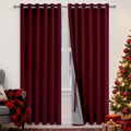 Xwzo 100% Blackout Curtain Panels - Thermal Insulated Black Liner Curtains, Noise Reducing and Heat Blocking Drapes for Hall and Studio Win…