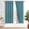 Xwzo 100% Blackout Curtains - Thermal Insulated Black Liner Curtains, Noise Reducing and Heat Blocking Drapes for Hall and Studio Windows w…