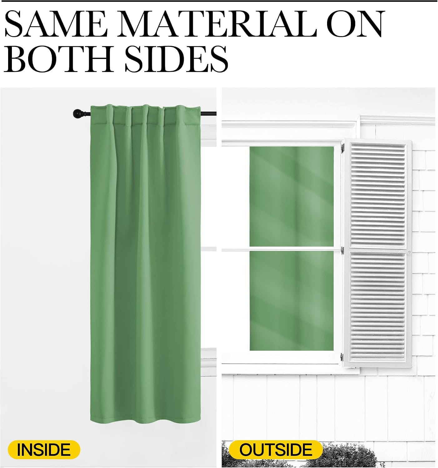 NICETOWN Window Treatment Blackout Curtains and Draperies - (Forest Green Color) 42x40 inch, 2 Panels, Room Darkening Blackout Panel…
