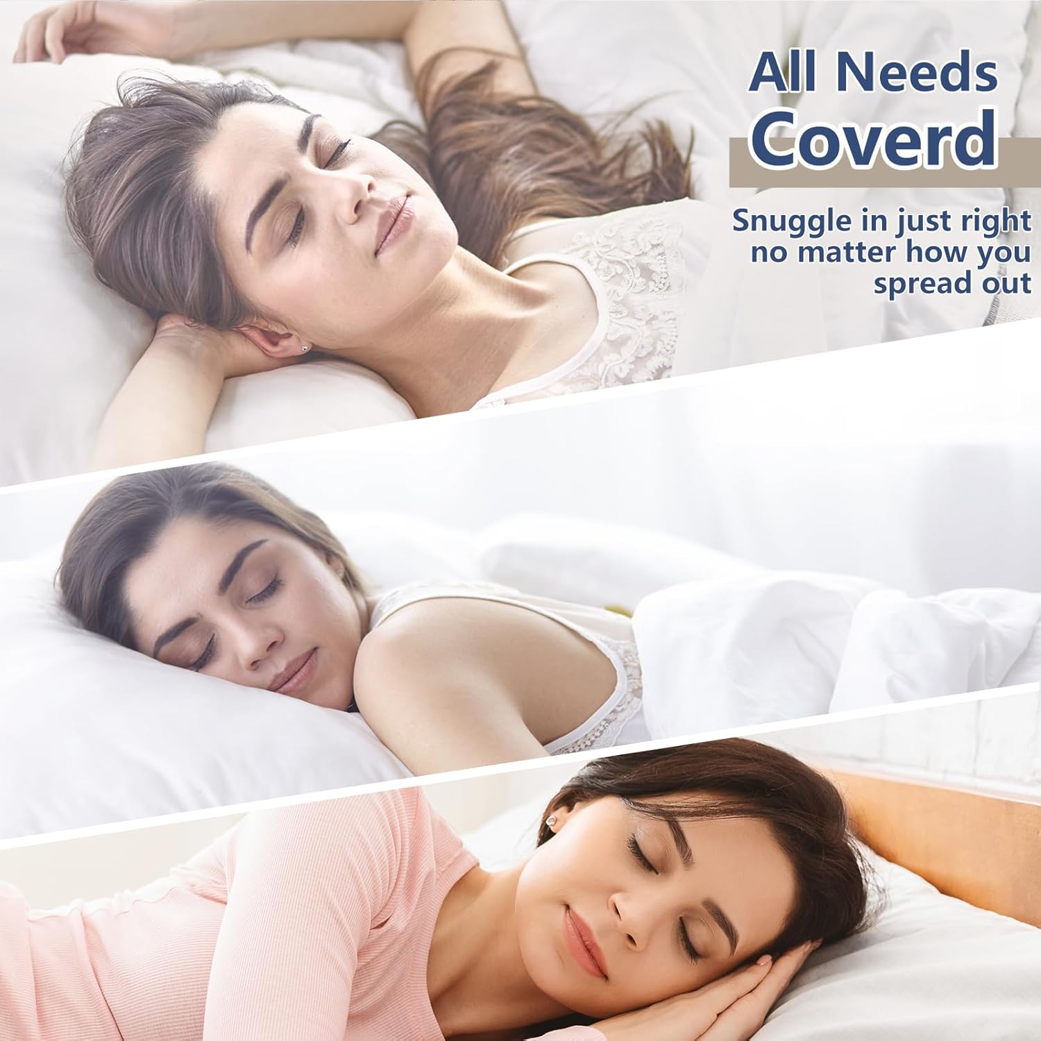 CozyLux Pillows King Size Set of 4, Soft and Supportive 3D Down Alternative Bed Pillow for Sleeping 4 Pack White, Luxury Hotel Quality Guss…