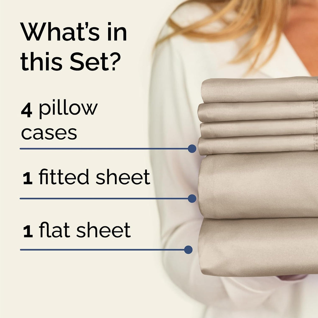 Cal King 6 Piece Sheet Set - Comfy, Breathable & Cooling - Hotel Luxury Bedding for Women, Men, Kids, Teens & Children - 1 Flat & 1…