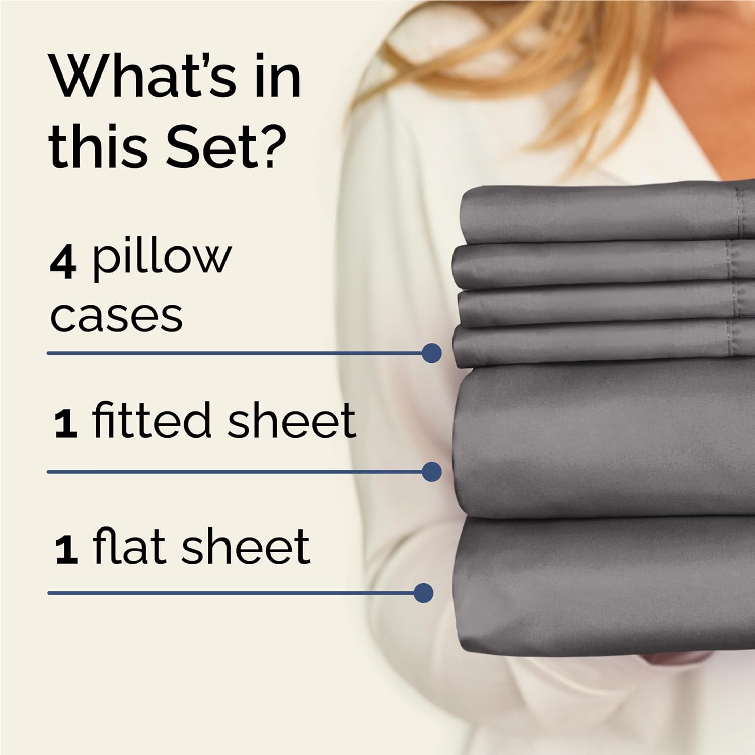 King 6 Piece Sheet Set - Comfy, Breathable & Cooling - Hotel Luxury Bedding for Women, Men, Kids, Teens & Children - 1 Flat & 1 Fitted…