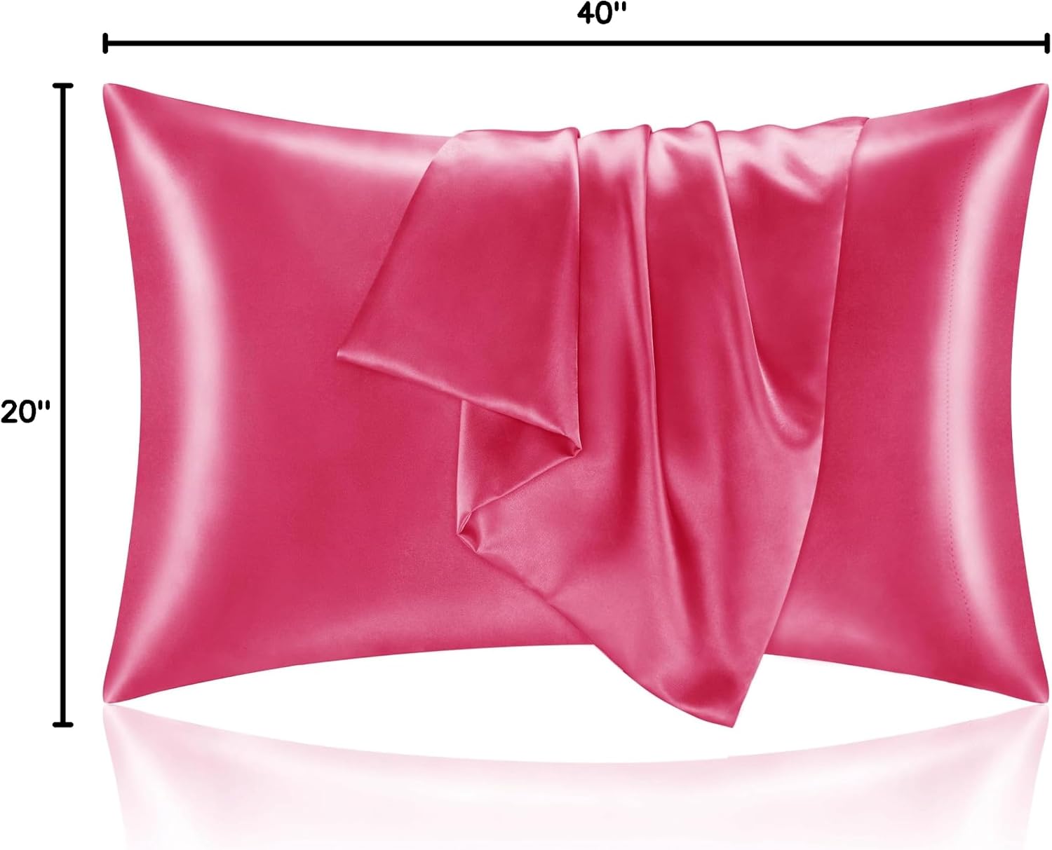 Bedelite Satin Pillowcase for Hair and Skin, Super Soft and Cooling Similar to Silk Pillow Cases 2 Pack with Envelope Closure, Gift for Wom…