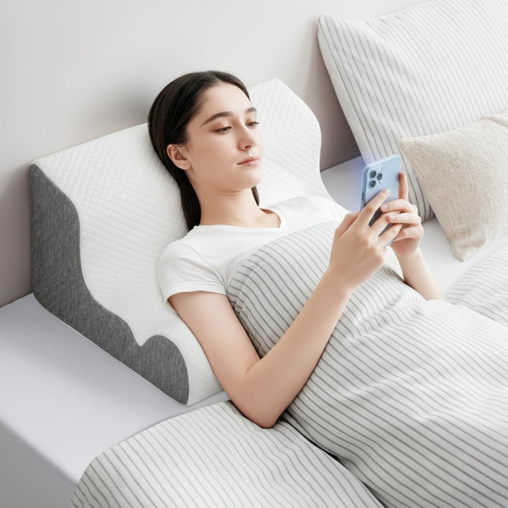 ZerOra Reading Pillow for Sitting Up in Bed Rest, Lumbar Neck Support Pillow with Back Support, Home Bedroom Sofa Dorm Essentials for…