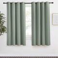 NICETOWN Blackout Greyish Green Curtain 68 inch Length for Bedroom, W55 x L68, 1 Panel, Thermal Insulated Grommet Room Darkening Window…