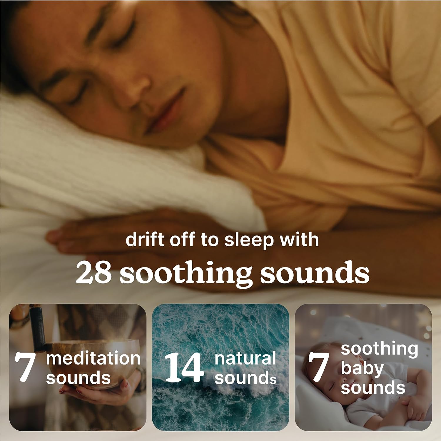 Homedics SoundSleep Aura, Sound Machine for Better Sleep, 7-Color Mood-Enhancing Light, 28 Soothing Sounds, Bluetooth Compatible…
