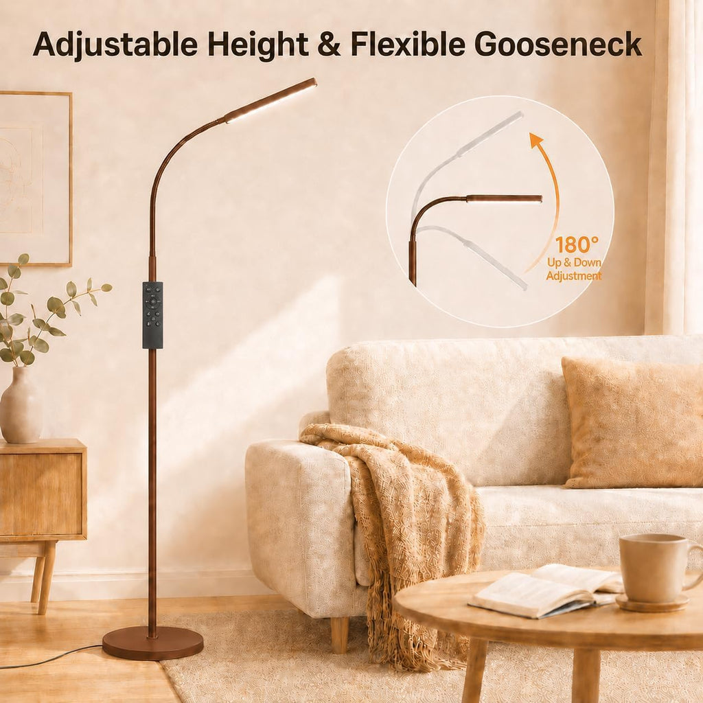 Wio-Mio Led Floor Lamps with 15w/1000lm Bright LED Floor Lamp with Stepless Adjustable 3000K-6000K Colors and Dimmer, Remote and Touch…